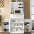 SAUDISM Storage Cabinet, Bathroom Storage Cabinet, Freestanding Kitchen Cabinet, 66-Inch Buffet Cabinet with Cabinets, Drawers and Doors for Home Use