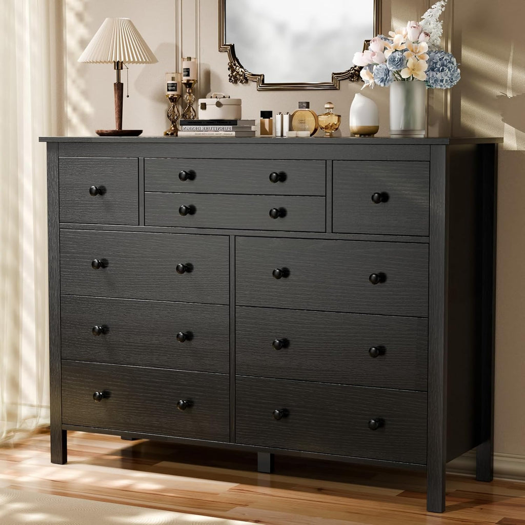 Loomie 10 Drawer Dresser for Bedroom, 47.2" Long Chest of Drawers with Deep Drawers