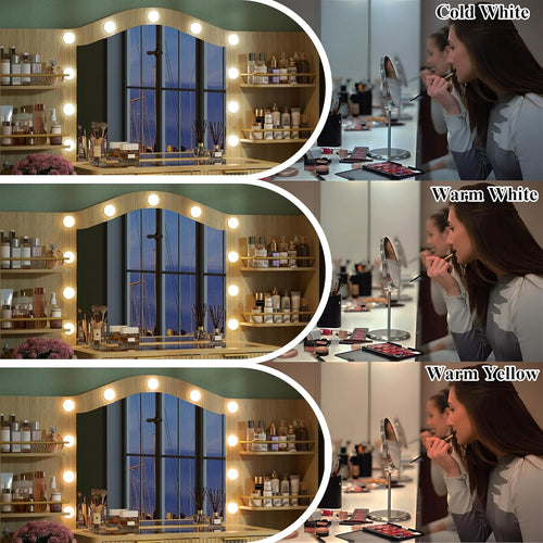 55” Fluted Makeup Vanity Desk with Mirror, Vanity Table w/ Glass Top