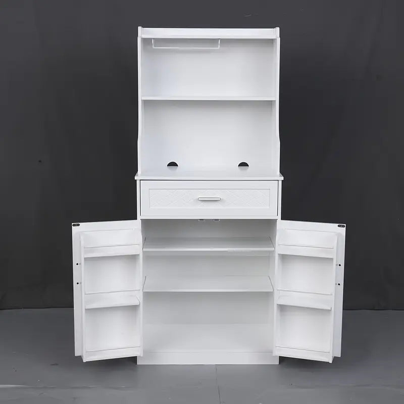 SAUDISM Storage Cabinet, Bathroom Storage Cabinet, Freestanding Kitchen Cabinet, 66-Inch Buffet Cabinet with Cabinets, Drawers and Doors for Home Use