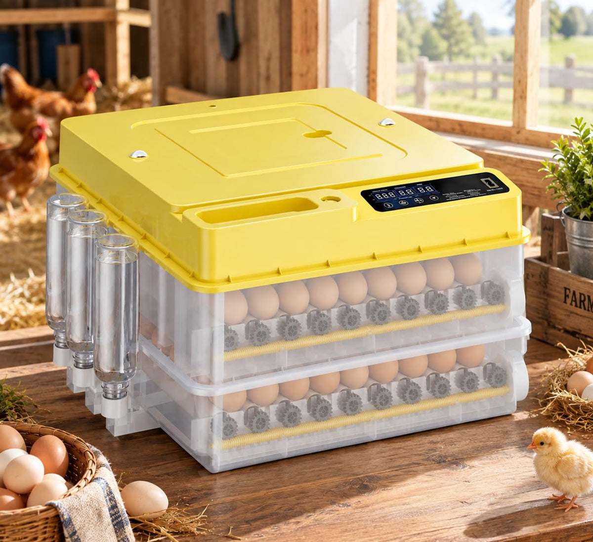 26 Eggs Incubator with Smart Voice Control & Auto Temp/Humidity Control