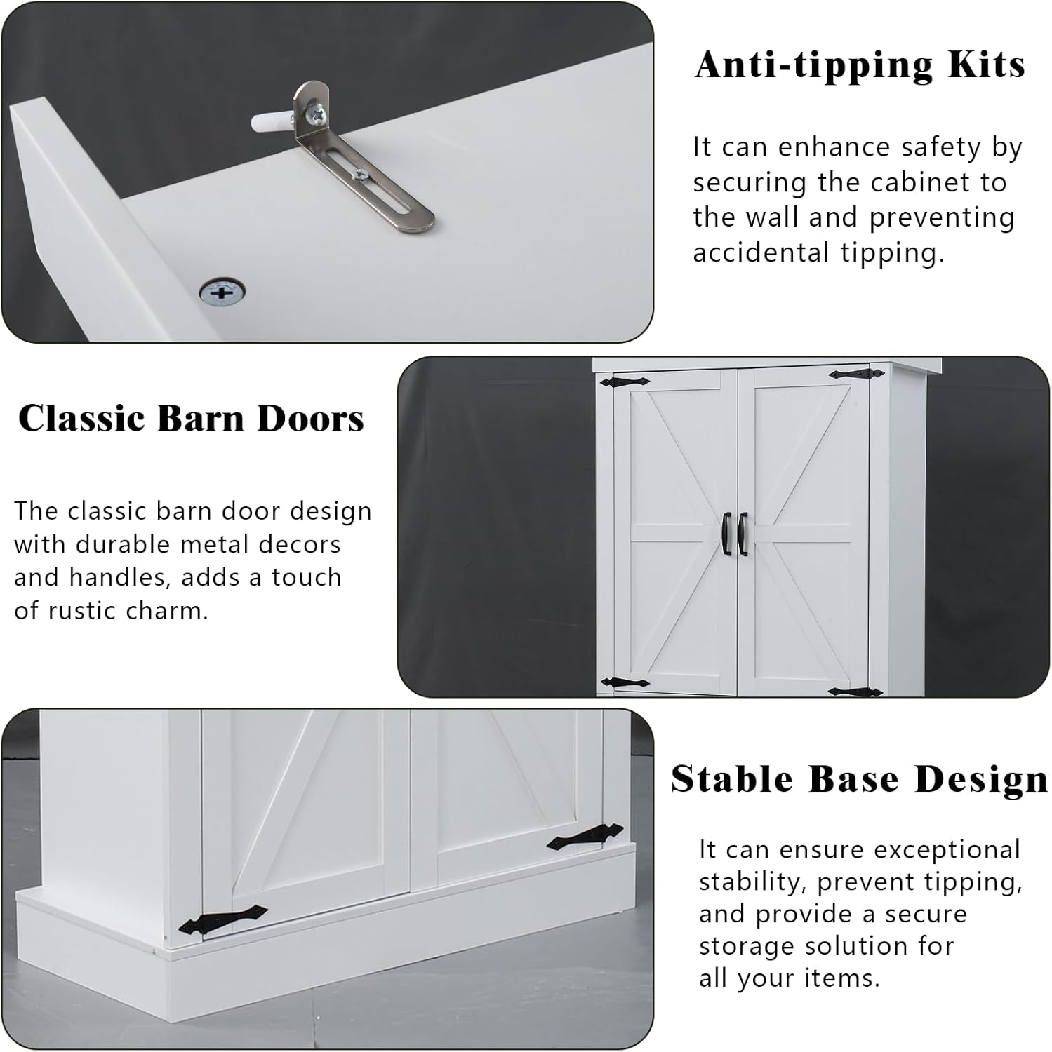 Farmhouse Kitchen Pantry Cabinet,69.1" Tall Kitchen Storage Cabinet with Adjustable Shelves,Modern Bathroom Storage Cabinets,Freestanding Floor Cabinets Cupboard for Living Room,Dining Room (White)