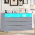 Loomie 12-Cell Divided Drawers White Dresser with Charging Station & Led Lights for Bedroom, Long 63" Wide Dresser TV Stand for TVs up to 75", Large Dressers Organizer with 4 Open Cubbies