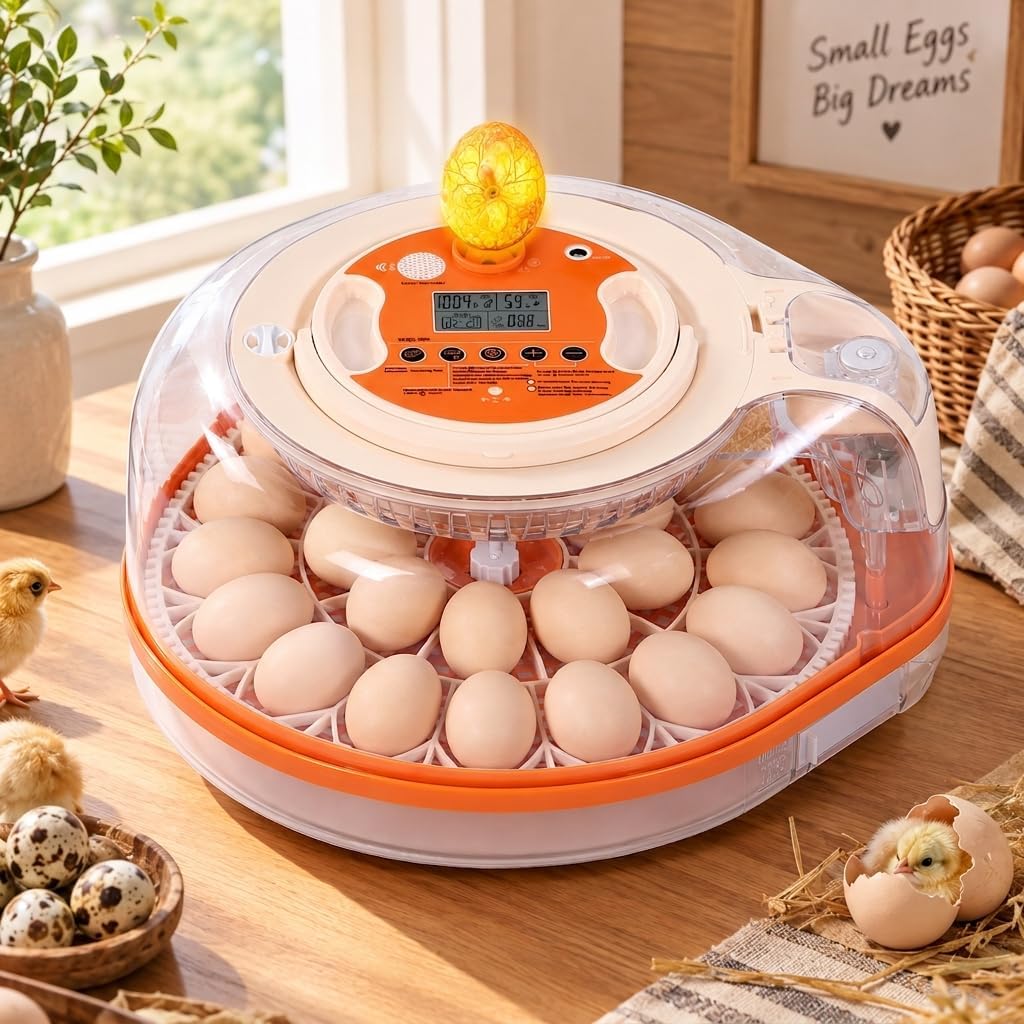 26 Eggs Incubator with Smart Voice Control & Auto Temp/Humidity Control