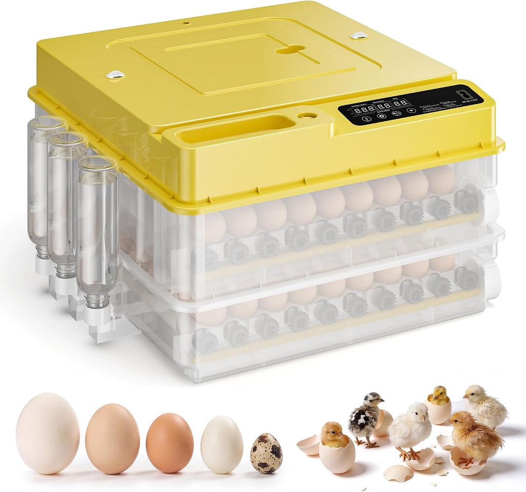 144 Egg Incubator for Hatching Eggs, Auto Temp Humidity Turning for Chicken