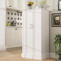 47“ Pantry Cabinet with Adjustable Shelves, Freestanding Kitchen Storage Cabinet, Sideboard Buffet for Home Office Use