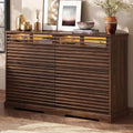 Loomie 52" W Fluted 8 Drawer Dresser with LED Light