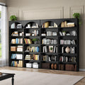 Gyfimoie 70.8’’ Tall Bookshelf and Bookcase, 7-Tier Double Wide Bookcase Modern Large Open Display Shelves with Curved Baffle for Home Office Living Room (White)