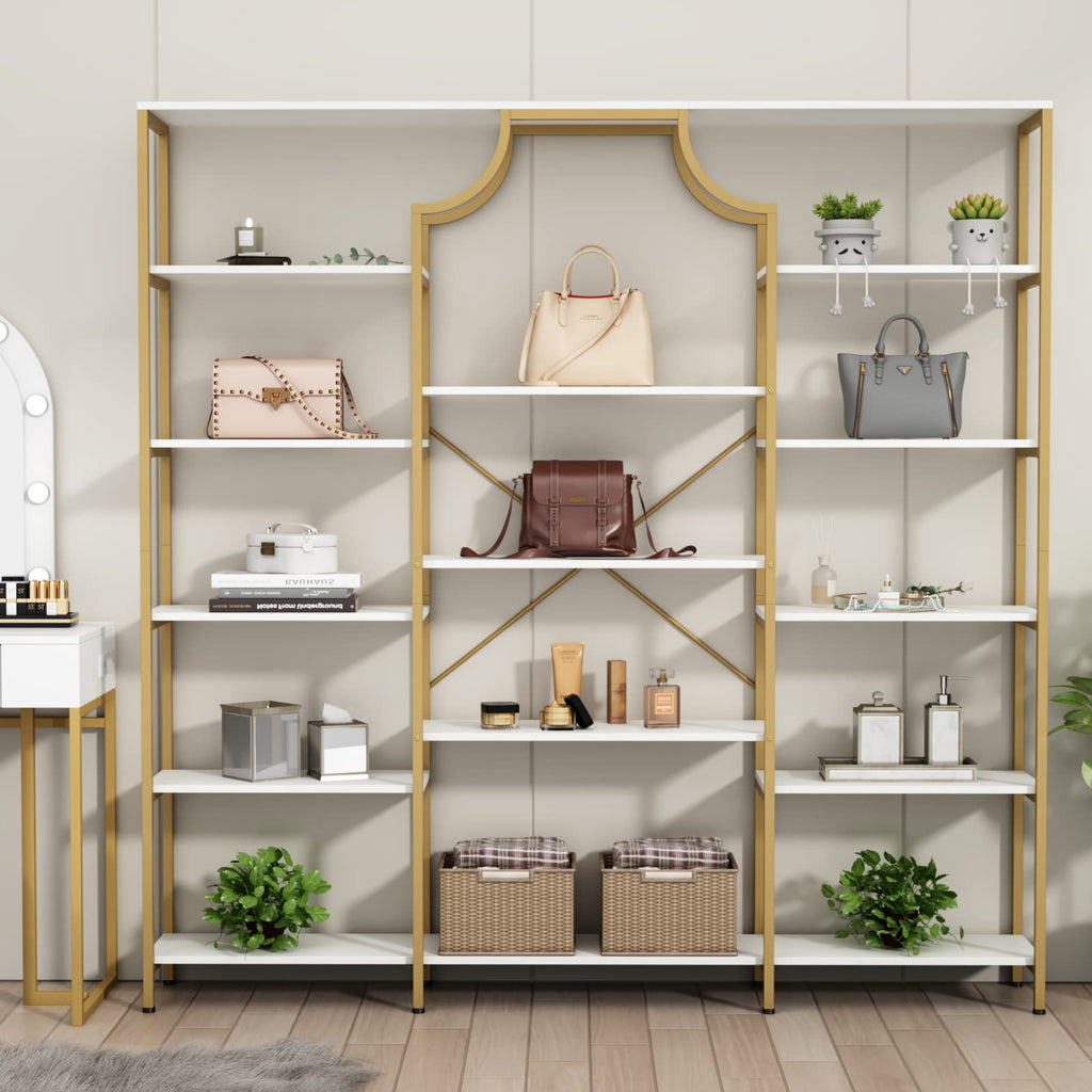 Loomie 8-Open Shelf Bookshelf Tall Storage Display Modern Open Book Case
