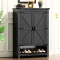 Loomie Shoe Cabinet with Doors, 7-Tier 28 Pair Shoe Cabinet Storage for Entryway, Hidden Narrow Shoe Cabinets with Adjustable Shelves