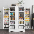 SAUDISM 47" Kitchen Pantry Cabinet with Drawer, Storage Cabinet with Adjustable Shelves