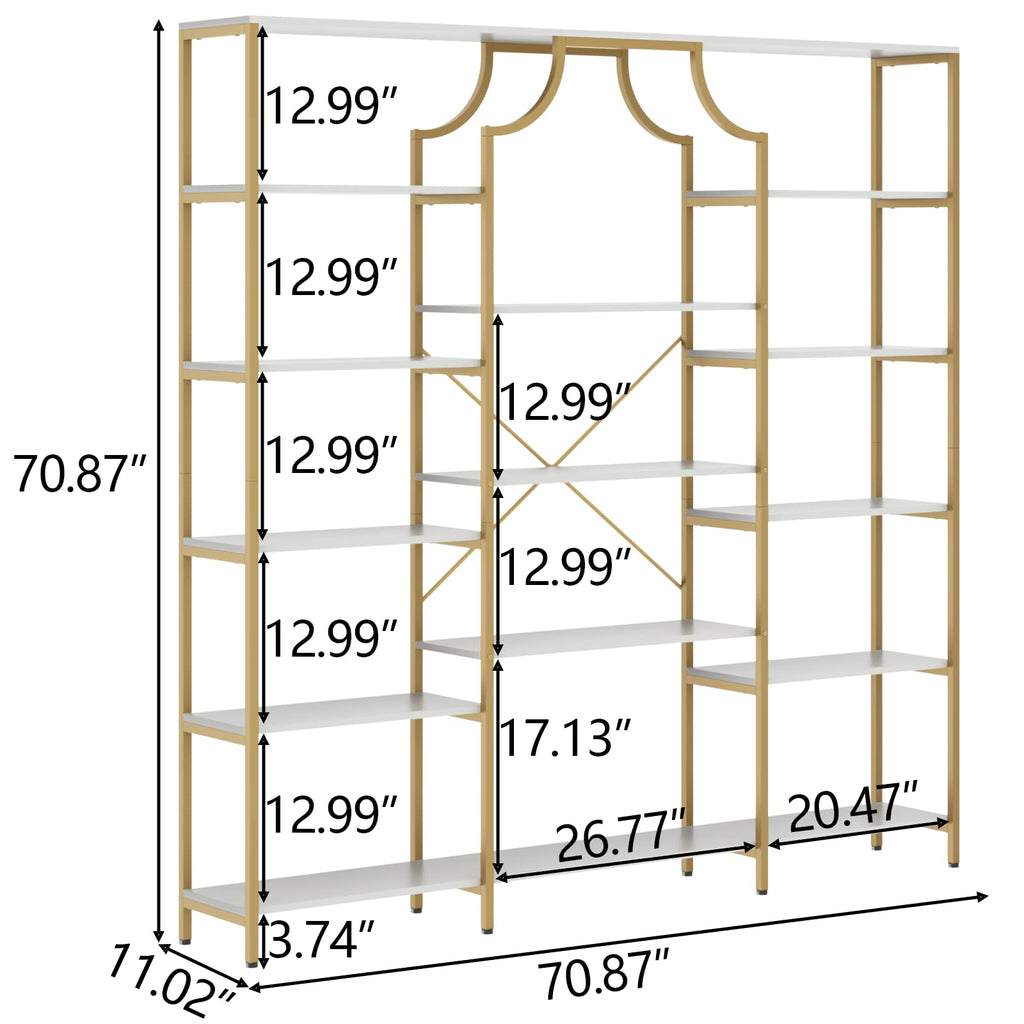 Loomie 8-Open Shelf Bookshelf Tall Storage Display Modern Open Book Case