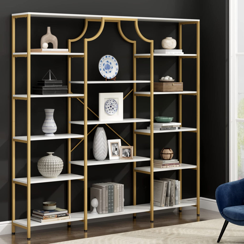 Loomie 8-Open Shelf Bookshelf Tall Storage Display Modern Open Book Case