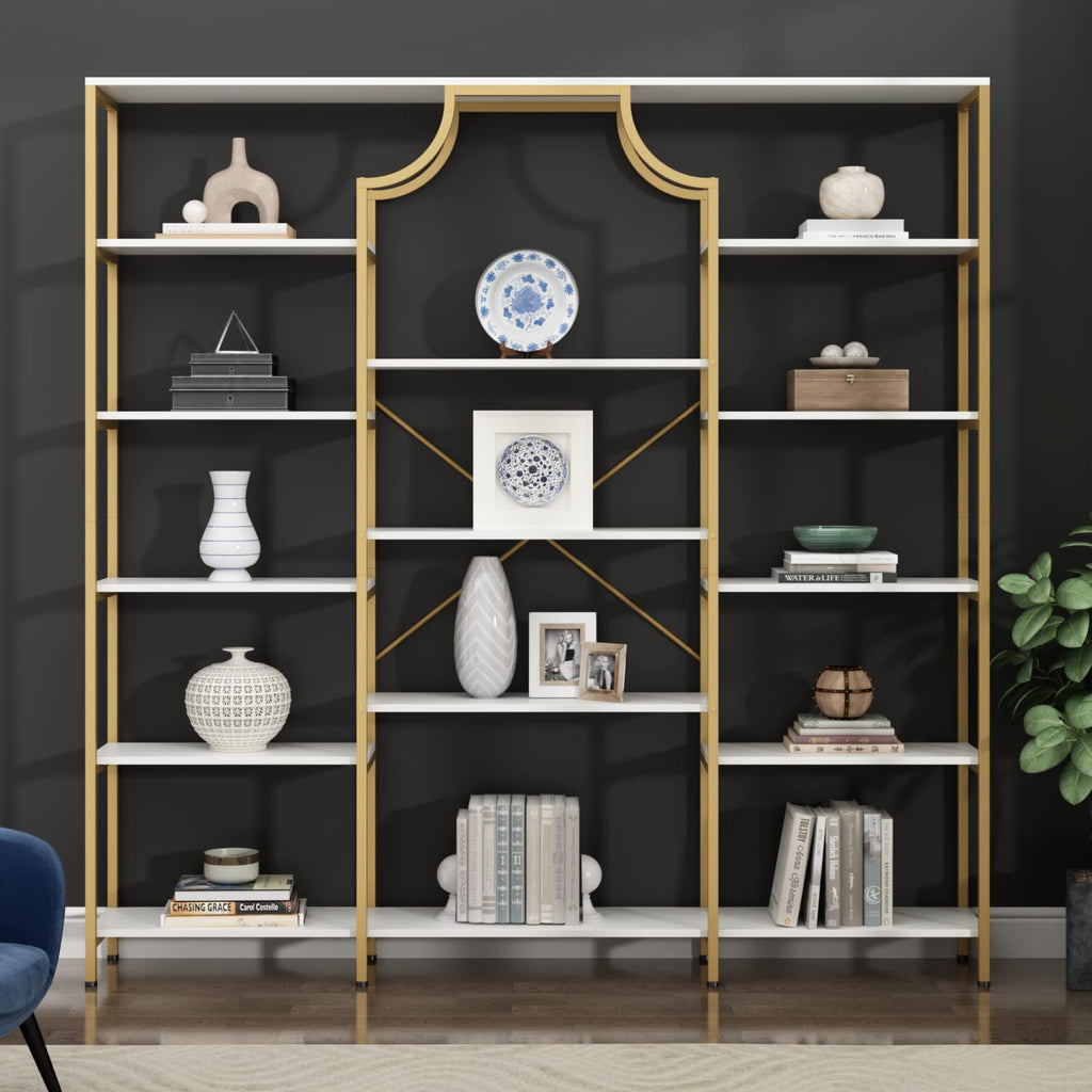 Loomie 8-Open Shelf Bookshelf Tall Storage Display Modern Open Book Case