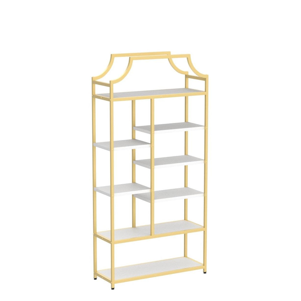 Loomie 8-Open Shelf Bookshelf Tall Storage Display Modern Open Book Case