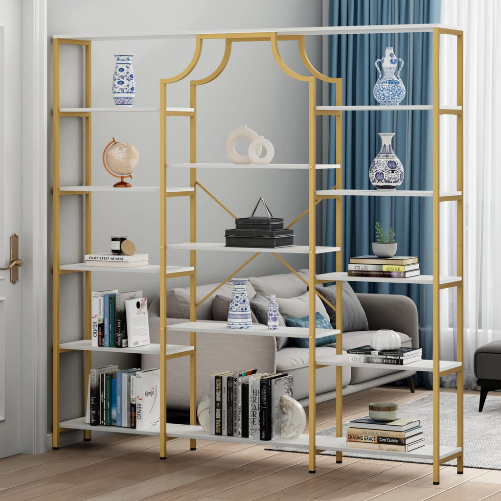 Loomie 8-Open Shelf Bookshelf Tall Storage Display Modern Open Book Case